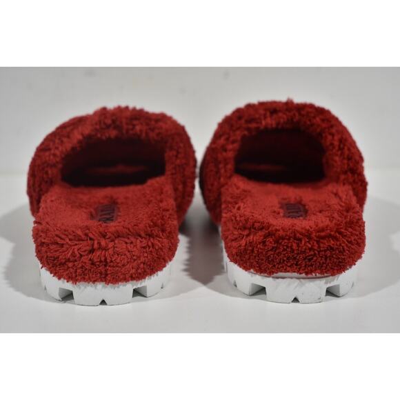 Prada Terry Cloth Roso Red Black Logo Slide Sandal Rubber Sole Flip Flop Flat 37 - Picture 10 of 11